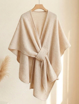 Nerea | Poncho de Punto con Lazo Decorativo - Isabel de Sevilla