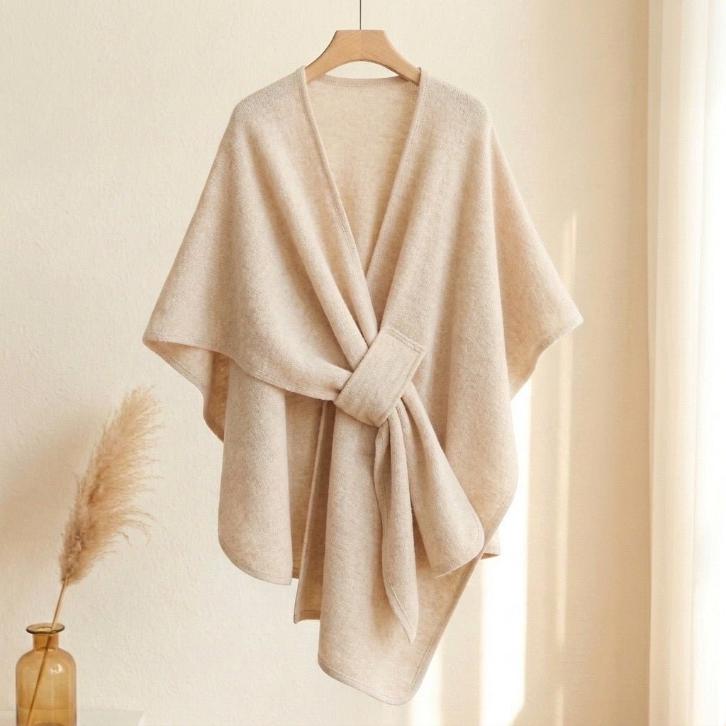 Nerea | Poncho de Punto con Lazo Decorativo - Isabel de Sevilla