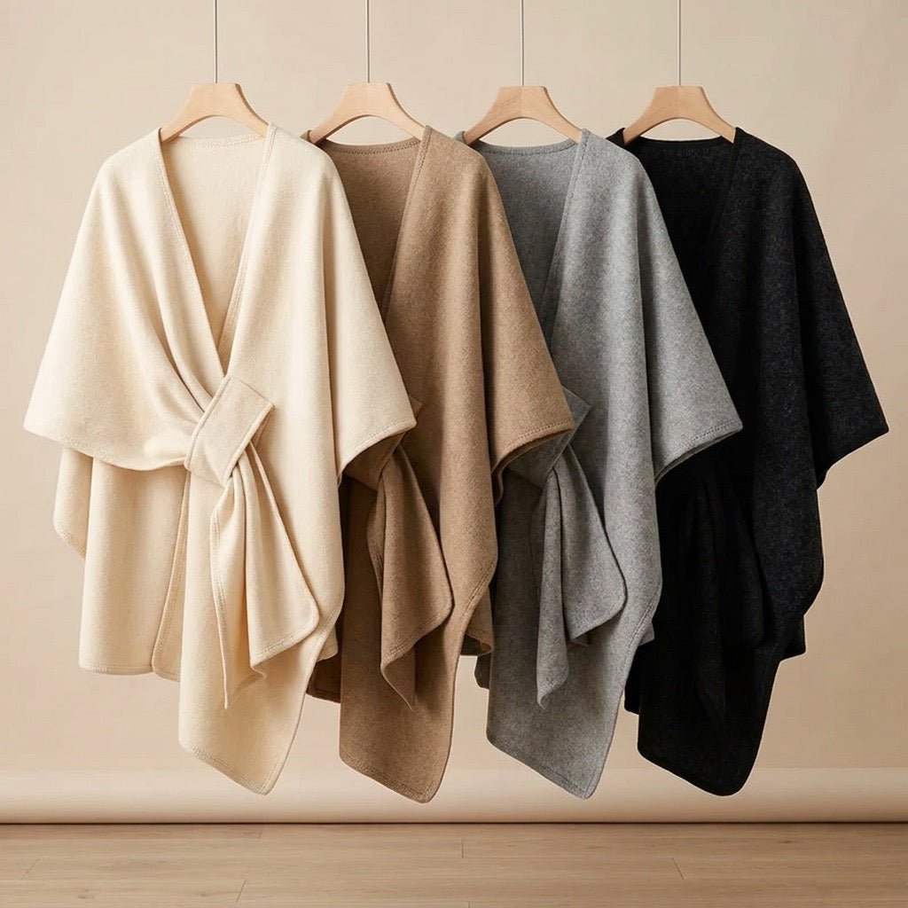Nerea | Poncho de Punto con Lazo Decorativo - Isabel de Sevilla