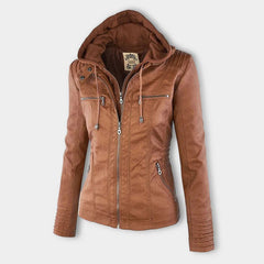 Cecilia | Chaqueta de Polipiel con Capucha - Isabel de Sevilla