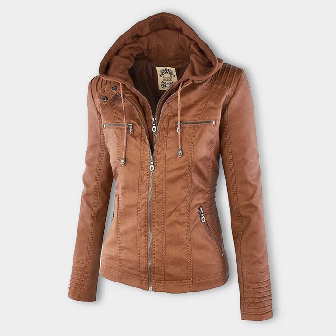 Cecilia | Chaqueta de Polipiel con Capucha - Isabel de Sevilla