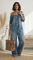 Mono Tarifa | Mono denim capri