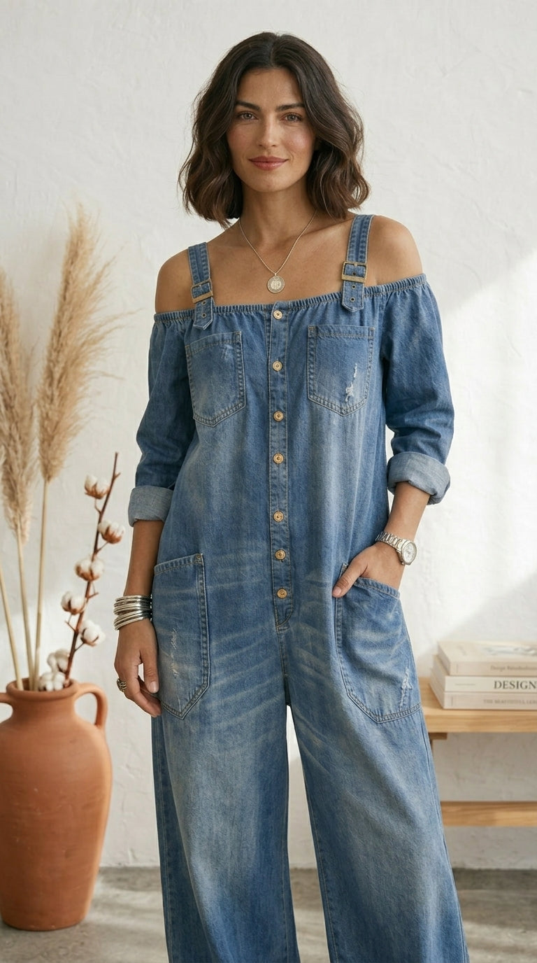Mono Tarifa | Mono denim capri
