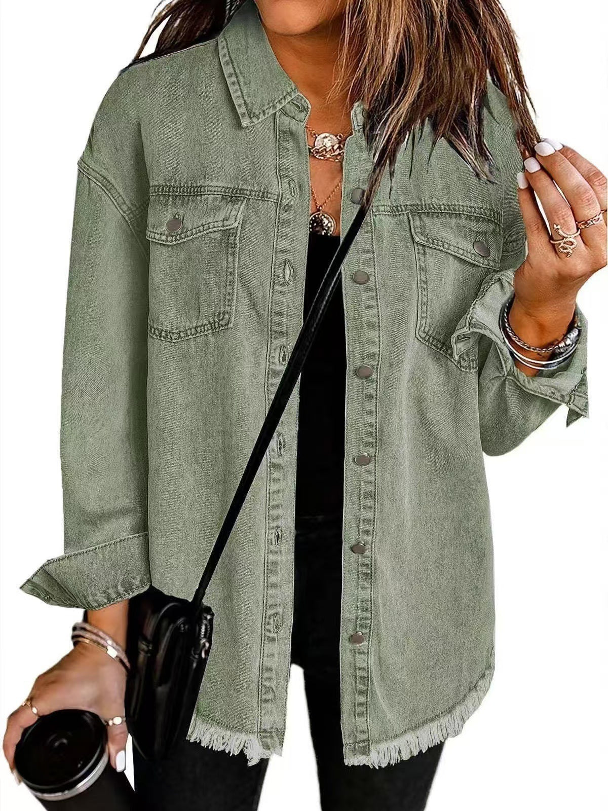 Rocío | Chaqueta Vaquera Confort con Bajo Deshilachado