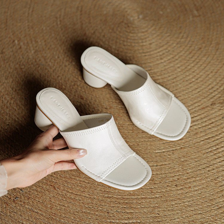 Brynn | Mules Elegantes con Tacón Bloque - Isabel de Sevilla