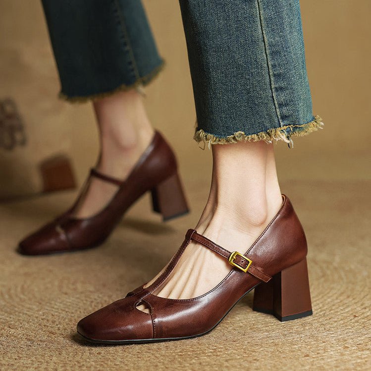 Elena | Tacones T-Strap Atemporales - Isabel de Sevilla