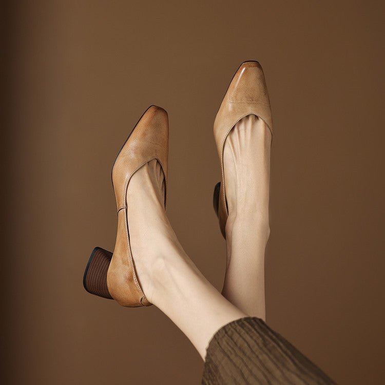 Lila | Tacones de Bloque con Punta - Isabel de Sevilla