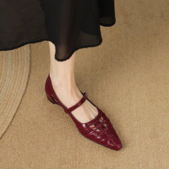 Margery | Zapatos Planos Mary Jane con Correa Punta - Isabel de Sevilla