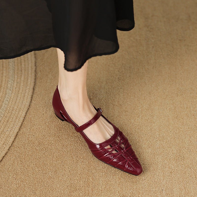 Margery | Zapatos Planos Mary Jane con Correa Punta - Isabel de Sevilla