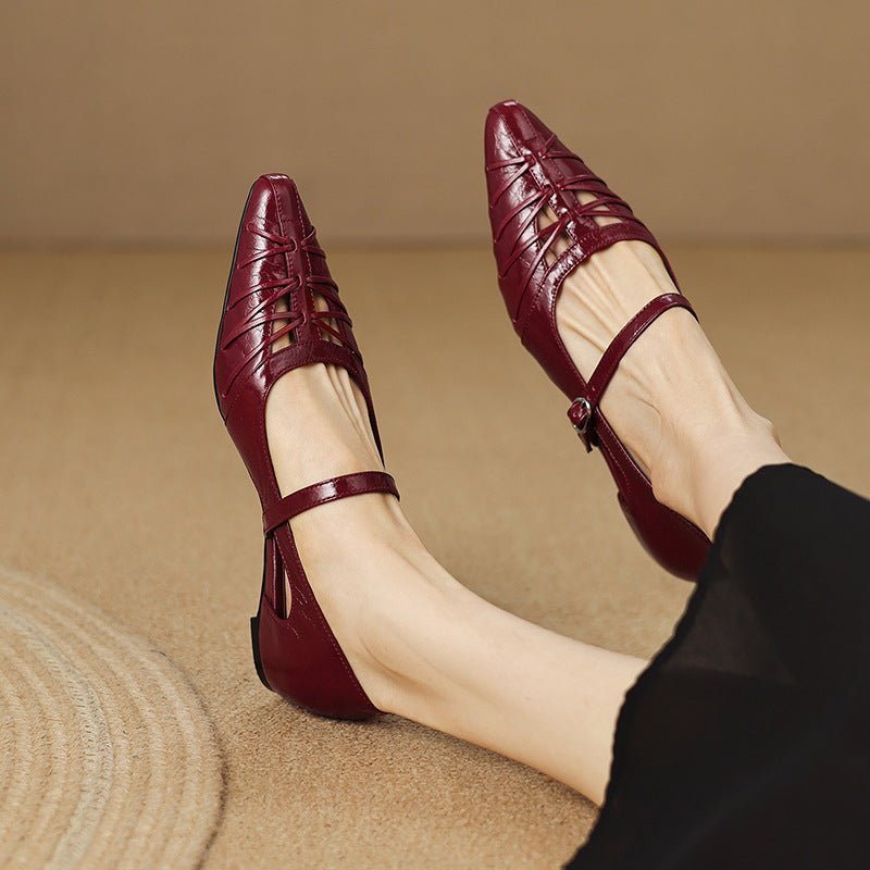 Margery | Zapatos Planos Mary Jane con Correa Punta - Isabel de Sevilla