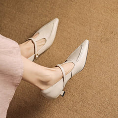 Eliza | Tacones de T-Strap Punta - Isabel de Sevilla