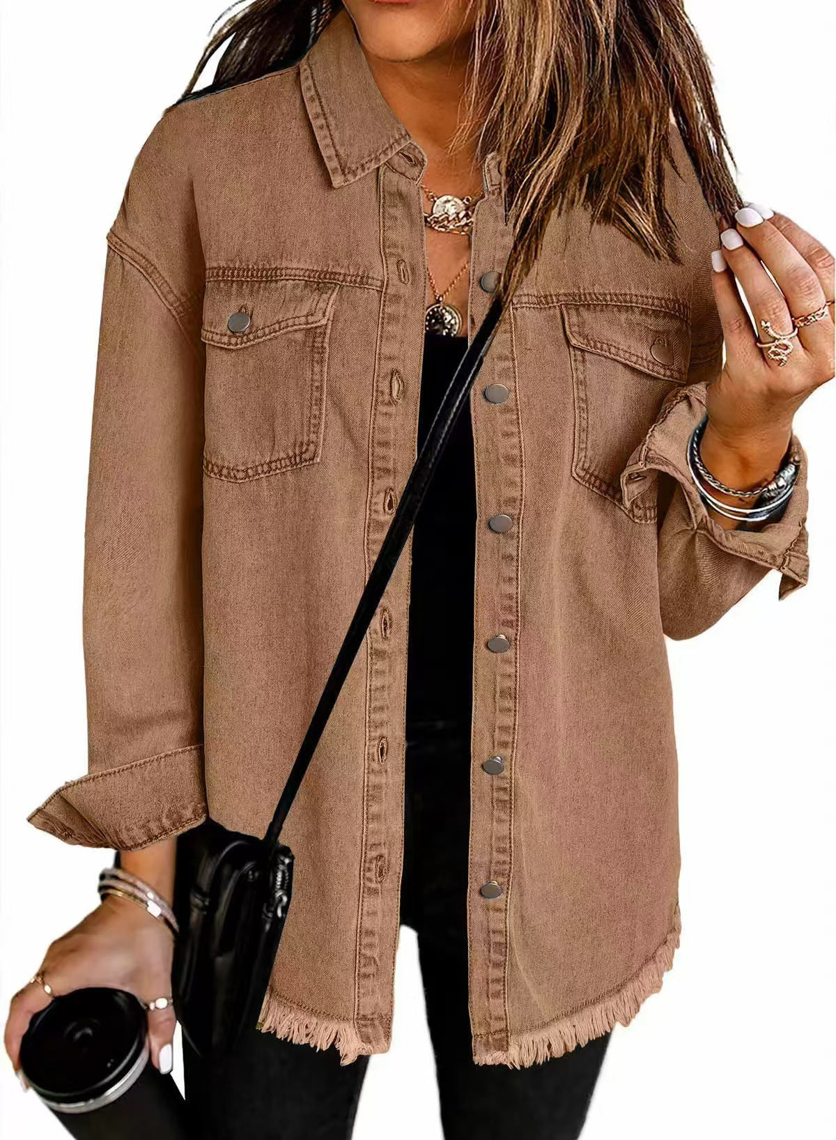 Rocío | Chaqueta Vaquera Confort con Bajo Deshilachado