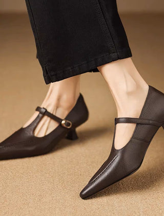 Eliza | Tacones de T-Strap Punta - Isabel de Sevilla