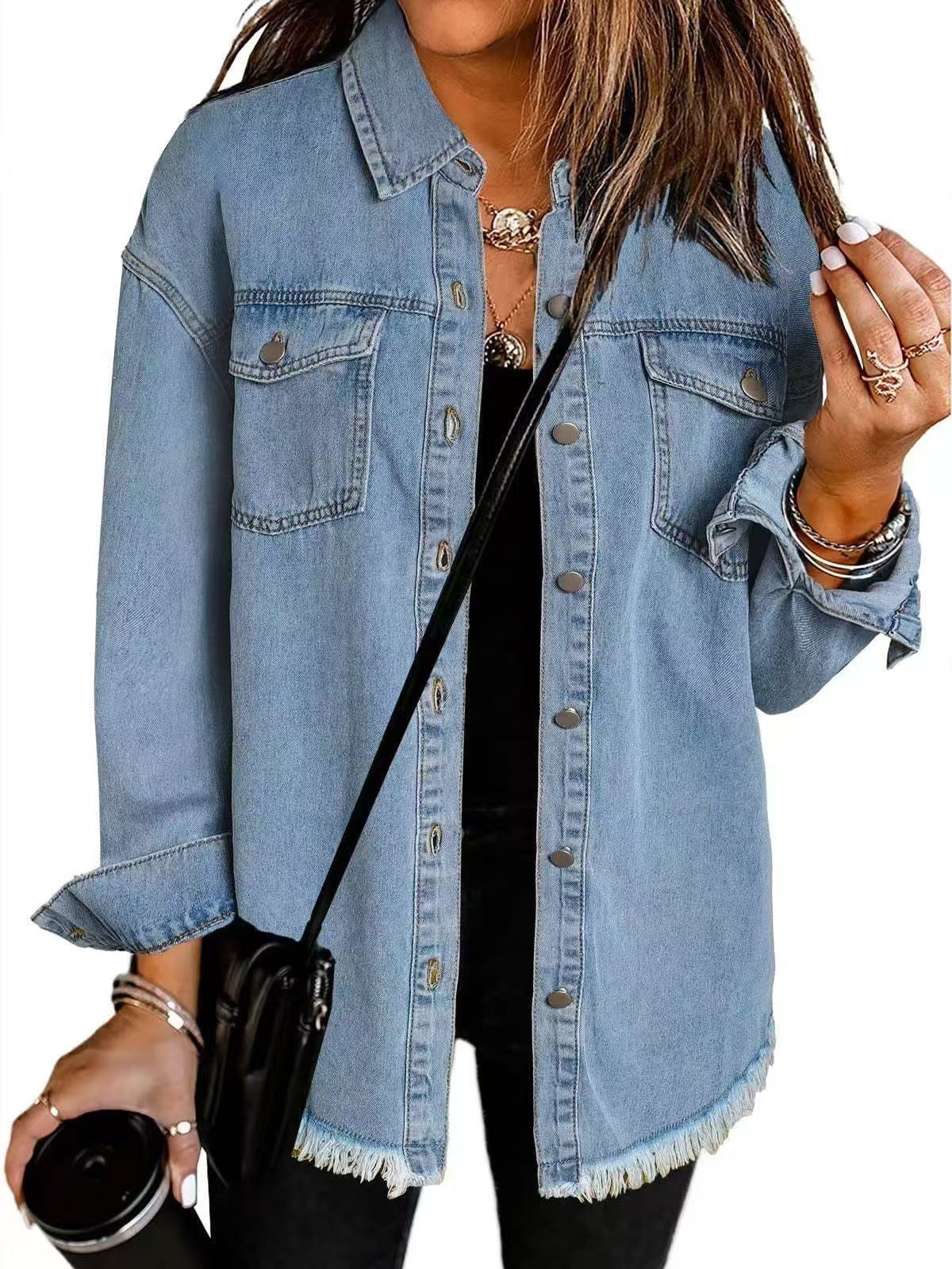 Rocío | Chaqueta Vaquera Confort con Bajo Deshilachado