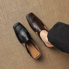 Vivienne | Mules con Punta Cuadrada y Tira Trasera - Isabel de Sevilla