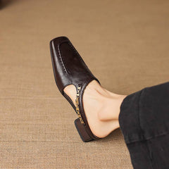 Vivienne | Mules con Punta Cuadrada y Tira Trasera - Isabel de Sevilla
