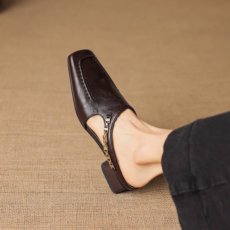 Vivienne | Mules con Punta Cuadrada y Tira Trasera - Isabel de Sevilla