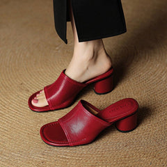 Brynn | Mules Elegantes con Tacón Bloque - Isabel de Sevilla