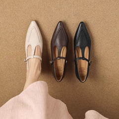 Eliza | Tacones de T-Strap Punta - Isabel de Sevilla