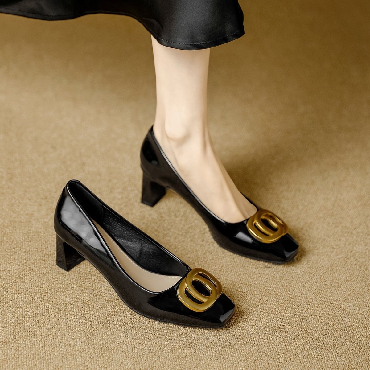 Leona | Elegantes Tacones con Tacón Bloque - Isabel de Sevilla