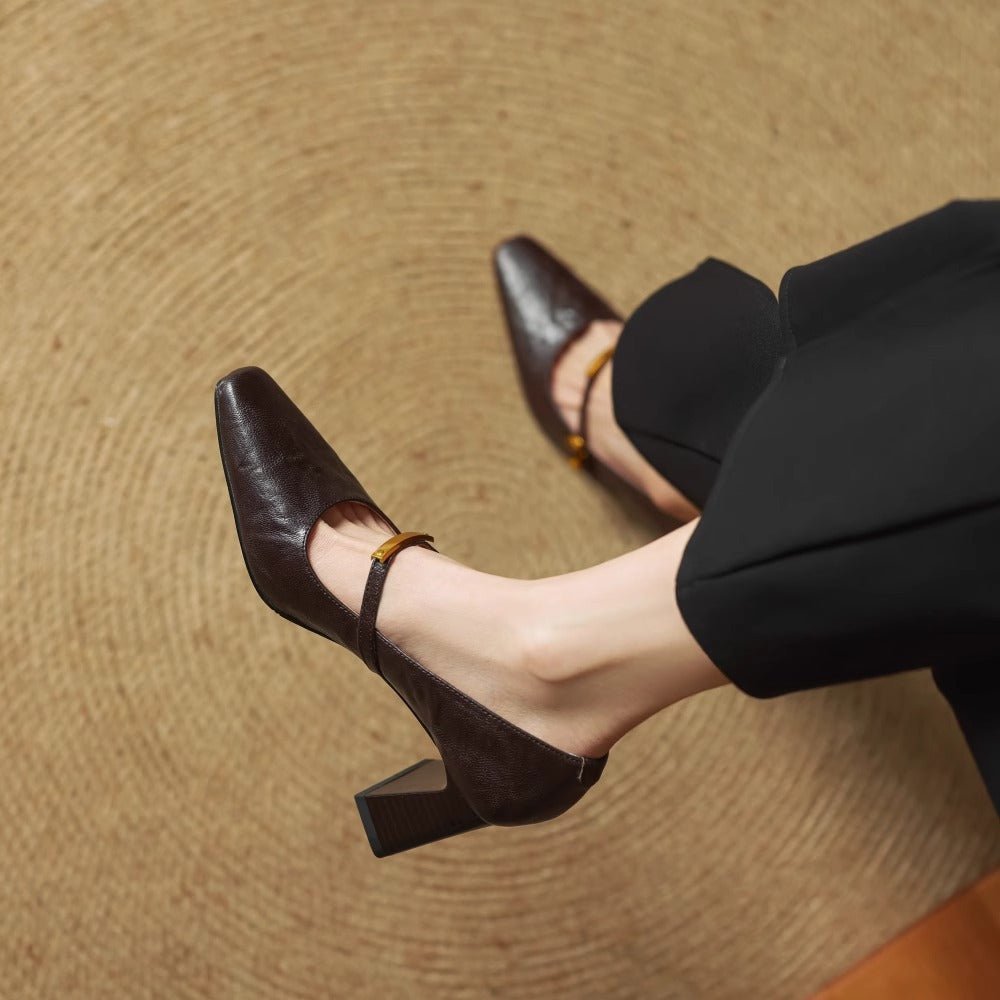 Elise | Tacones Mary Jane Clásicos con Tacón Bloque - Isabel de Sevilla