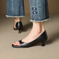 Delaney | Tacones de Kitten con Punta Abierta - Isabel de Sevilla