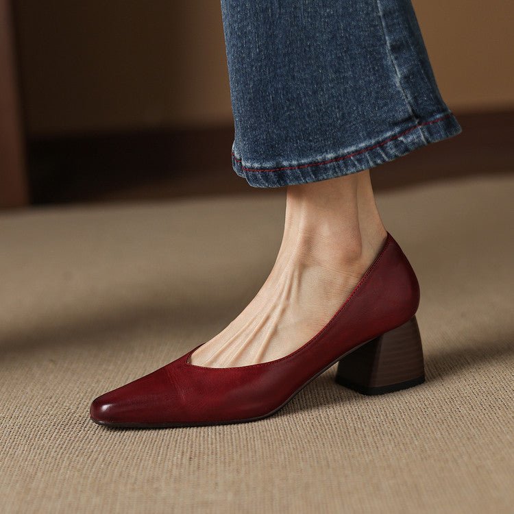 Lila | Tacones de Bloque con Punta - Isabel de Sevilla