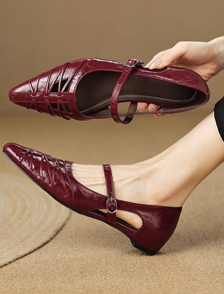 Margery | Zapatos Planos Mary Jane con Correa Punta - Isabel de Sevilla