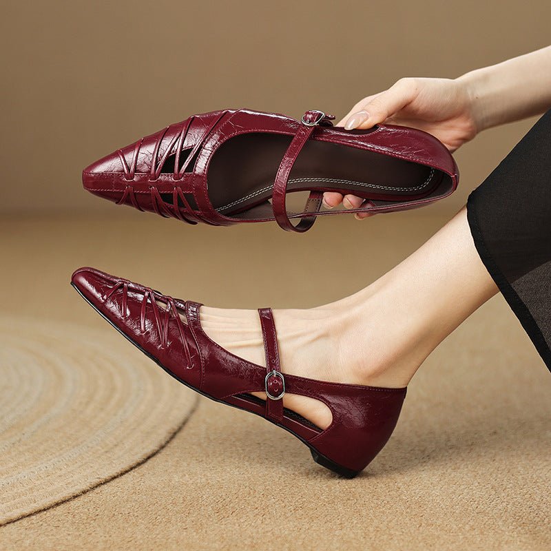 Margery | Zapatos Planos Mary Jane con Correa Punta - Isabel de Sevilla