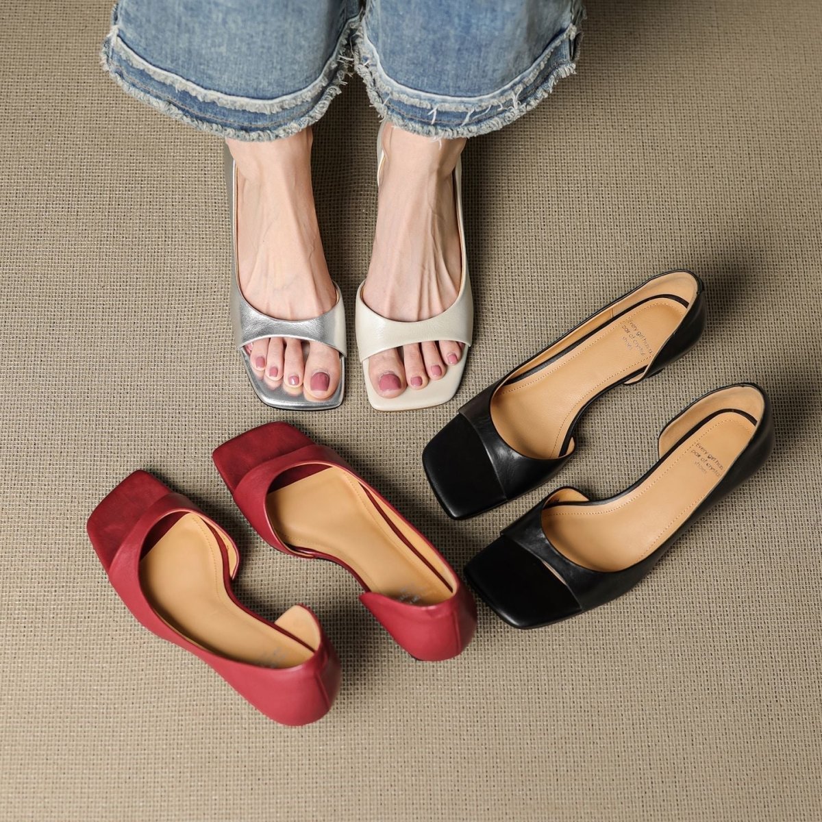 Delaney | Tacones de Kitten con Punta Abierta - Isabel de Sevilla