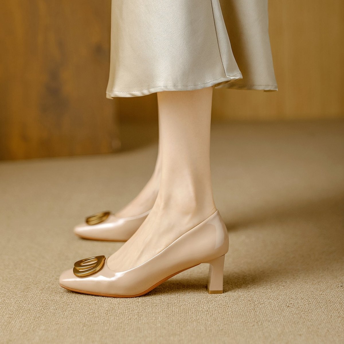 Leona | Elegantes Tacones con Tacón Bloque - Isabel de Sevilla
