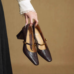 Elise | Tacones Mary Jane Clásicos con Tacón Bloque - Isabel de Sevilla