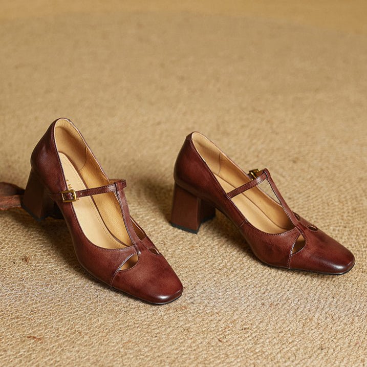 Elena | Tacones T-Strap Atemporales - Isabel de Sevilla
