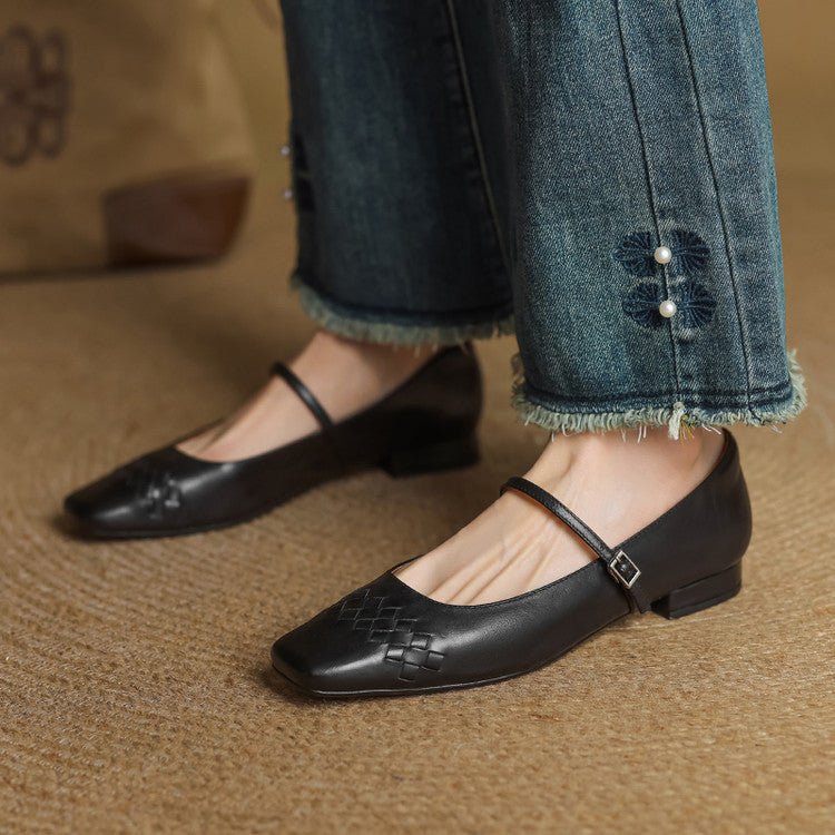 Marlow | Bailarinas Mary Jane de Punta Cuadrada - Isabel de Sevilla