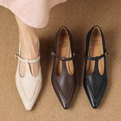 Eliza | Tacones de T-Strap Punta - Isabel de Sevilla