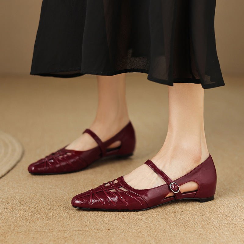 Margery | Zapatos Planos Mary Jane con Correa Punta - Isabel de Sevilla