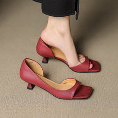 Delaney | Tacones de Kitten con Punta Abierta - Isabel de Sevilla