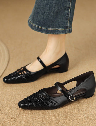 Margery | Zapatos Planos Mary Jane con Correa Punta - Isabel de Sevilla