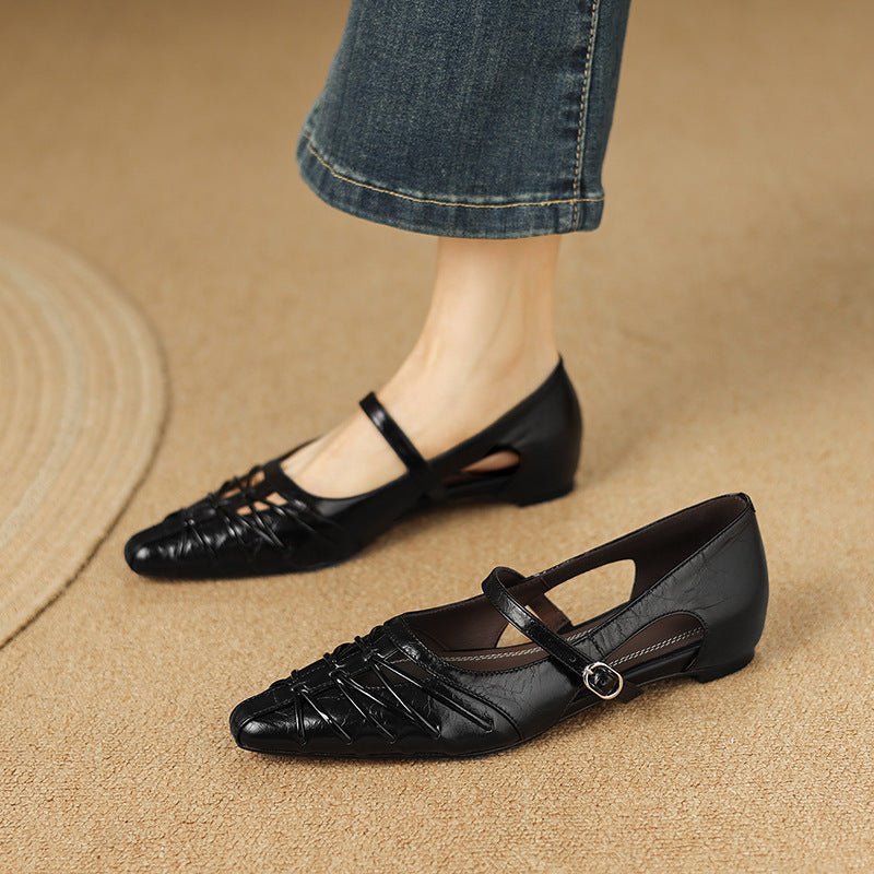 Margery | Zapatos Planos Mary Jane con Correa Punta - Isabel de Sevilla