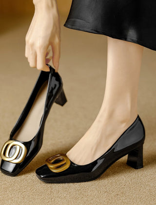 Leona | Elegantes Tacones con Tacón Bloque - Isabel de Sevilla