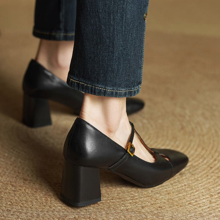 Elena | Tacones T-Strap Atemporales - Isabel de Sevilla