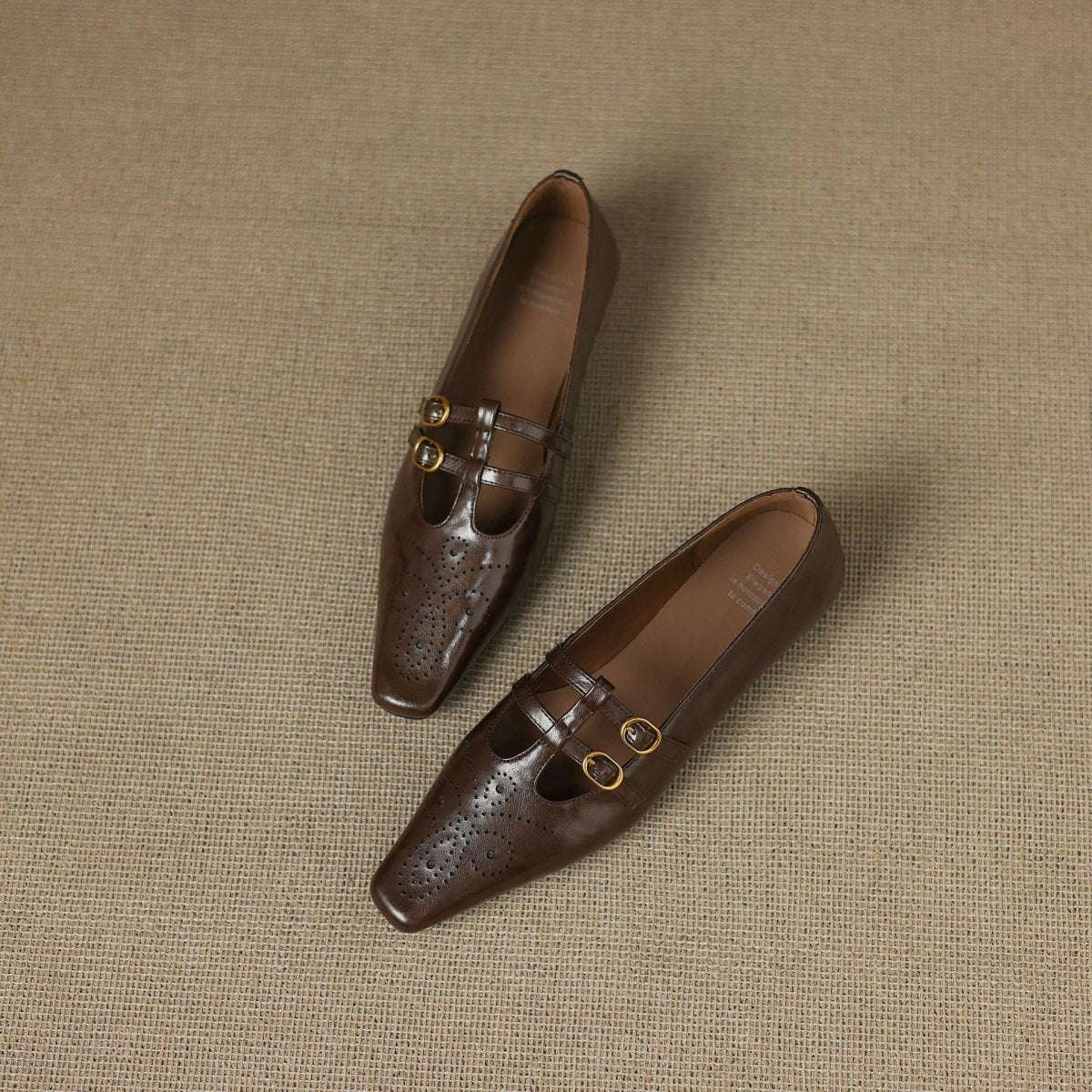 Etta | Mules de Doble Correa con Detalle de Brogue - Isabel de Sevilla