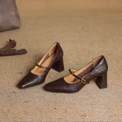 Elise | Tacones Mary Jane Clásicos con Tacón Bloque - Isabel de Sevilla