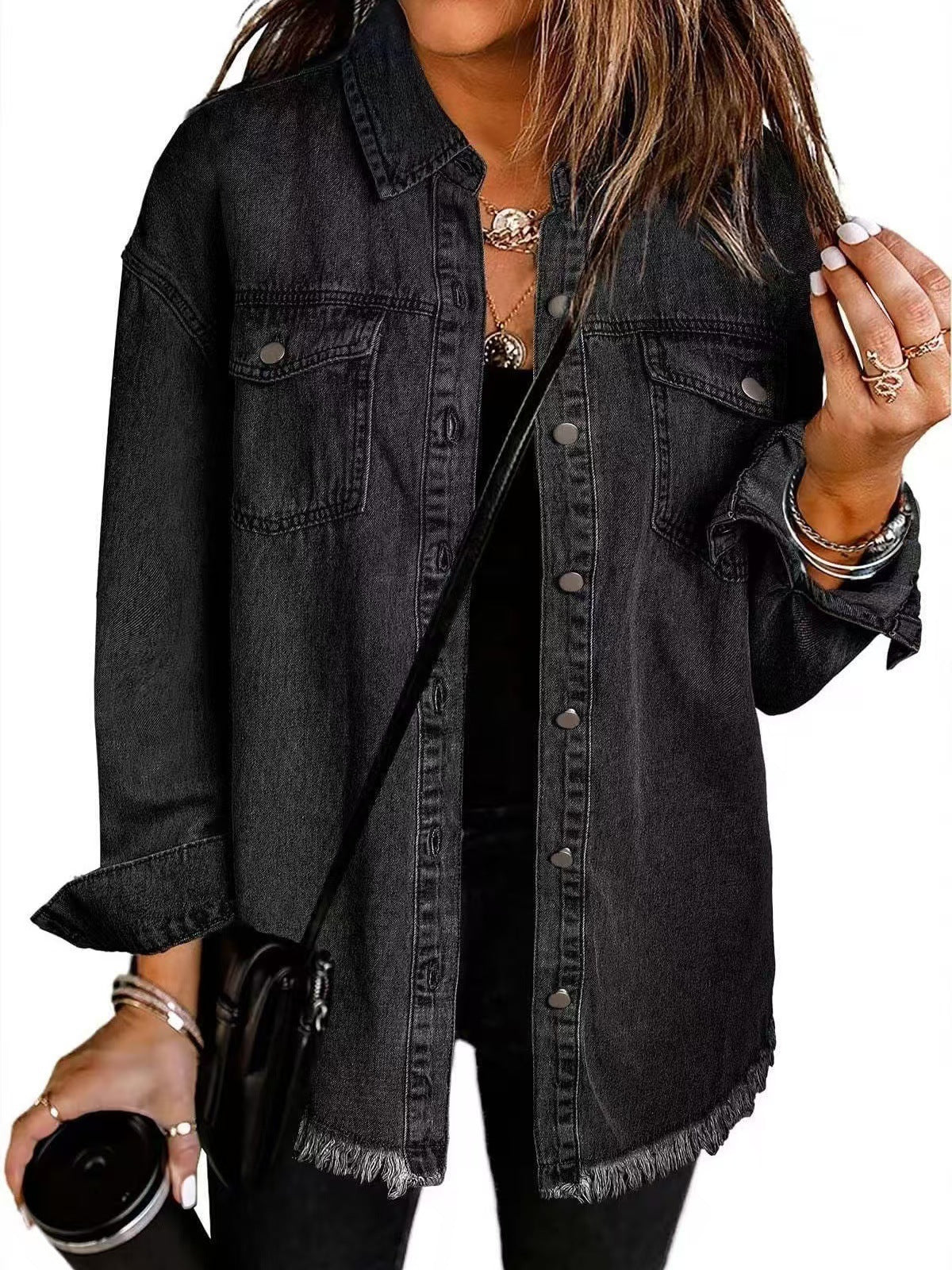 Rocío | Chaqueta Vaquera Confort con Bajo Deshilachado