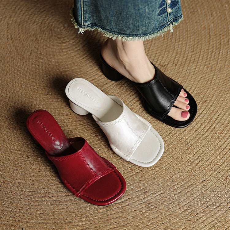 Brynn | Mules Elegantes con Tacón Bloque - Isabel de Sevilla