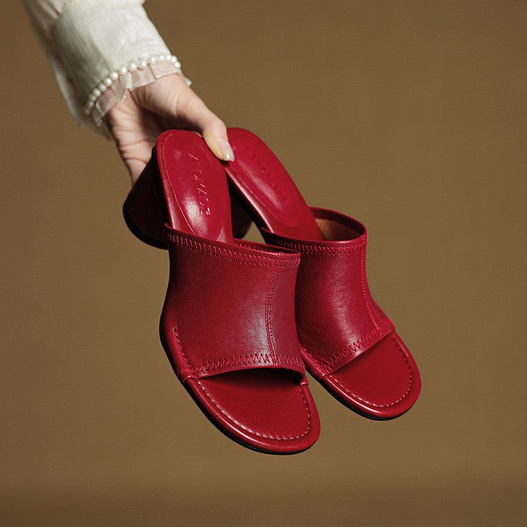 Brynn | Mules Elegantes con Tacón Bloque - Isabel de Sevilla