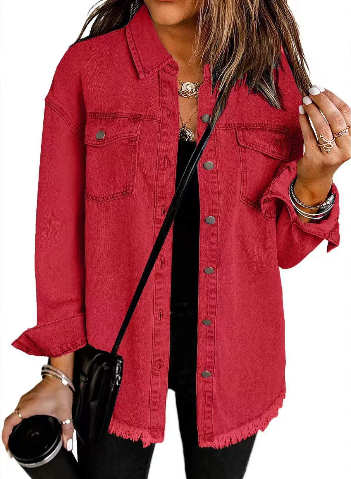 Rocío | Chaqueta Vaquera Confort con Bajo Deshilachado