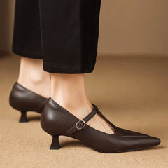 Eliza | Tacones de T-Strap Punta - Isabel de Sevilla