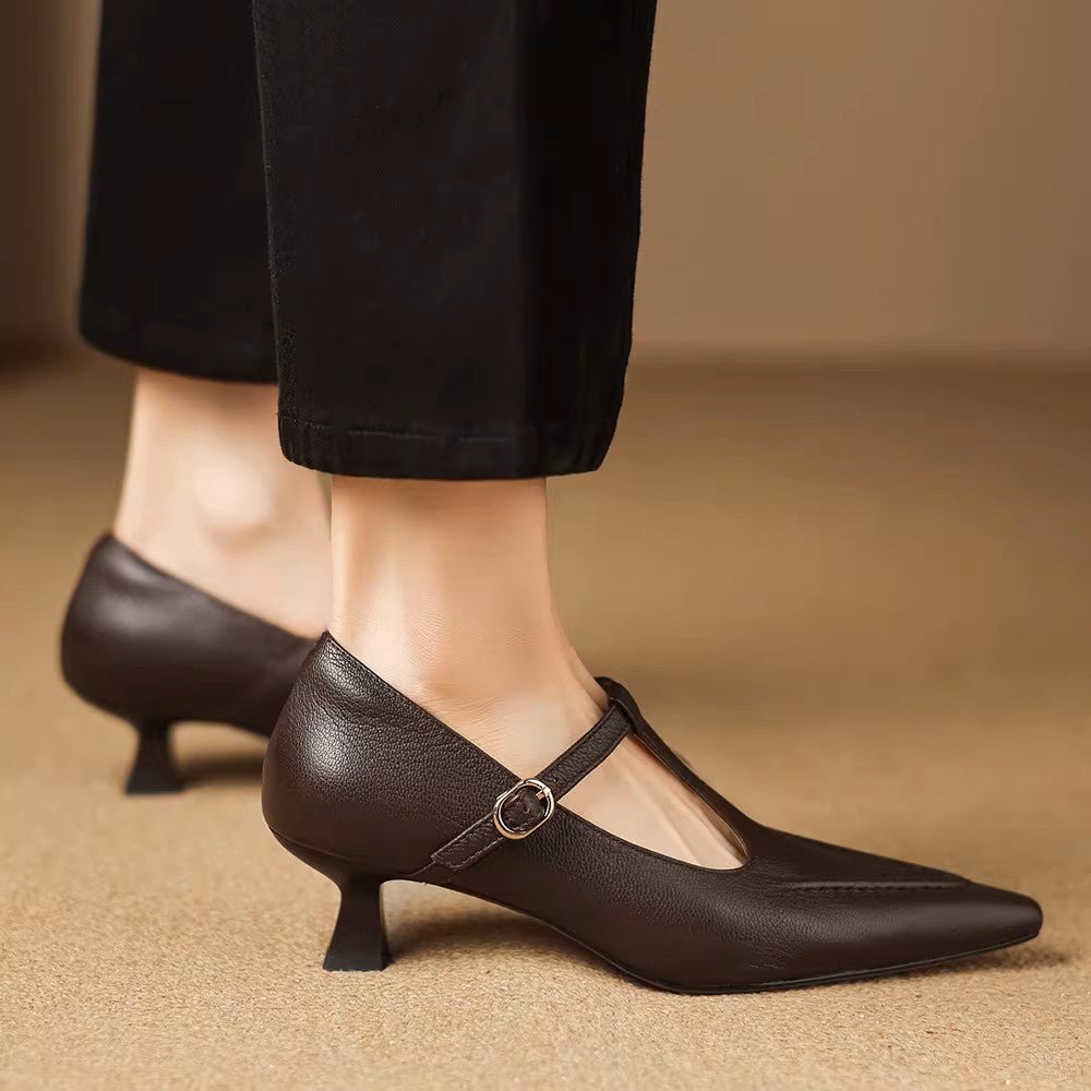 Eliza | Tacones de T-Strap Punta - Isabel de Sevilla