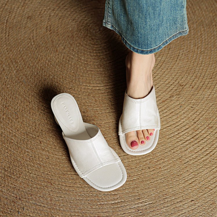 Brynn | Mules Elegantes con Tacón Bloque - Isabel de Sevilla